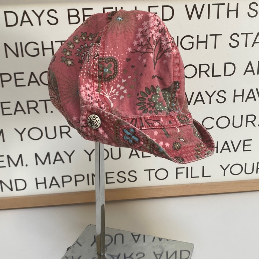 Baby Gap Retro Floral Red Hat Size 2-3 years old